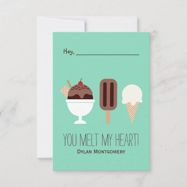 Invitation Crème glacée (Devant)