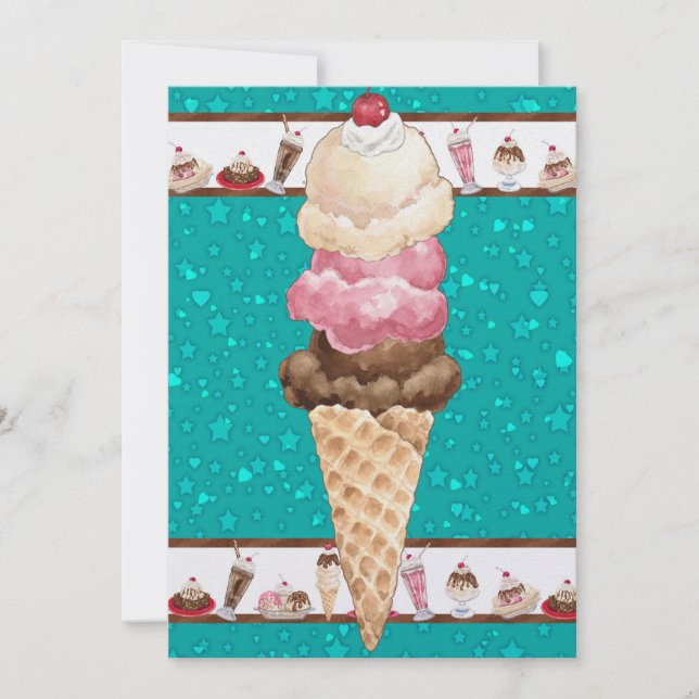 Invitation Crème glacée irrésistible - SRF (Devant)