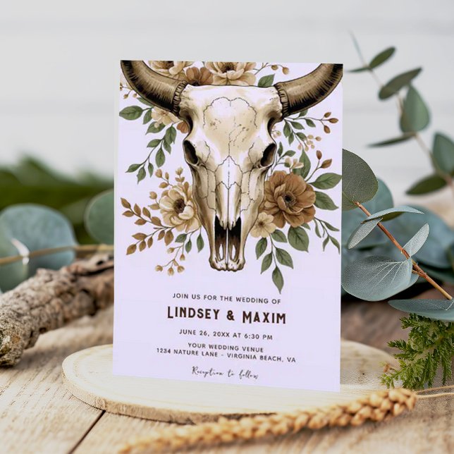 Invitation Crème minimaliste rustique Mariage de automne de t (Créateur téléchargé)