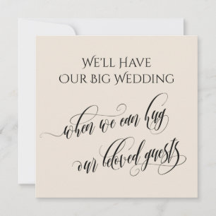 Invitation Crème quand on peut vous serrer la main Mariage re