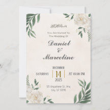 Crème verte esthétique minimaliste Mariage