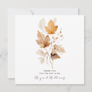 Invitation Crème Whispers of Fall Baby shower Merci