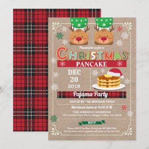 Invitation Crêpe de Noël et anniversaire de enfant de la fête