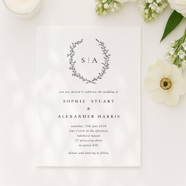 Invitation crête, minimaliste,  (Créateur téléchargé)