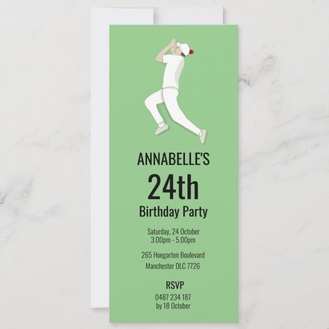 Invitation Cricket (Devant)