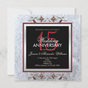 Invitation Cristal classique & Gems 15e anniversaire de Maria