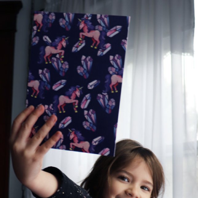 Invitation Cristaux Unicorne fête d'anniversaire (Créateur téléchargé)