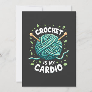 Invitation Crochet est mon cardio Fil à coudre Fitness