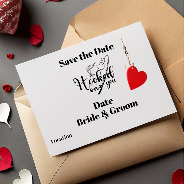 Invitation Crochet sur vous pour la pêche Mariage save the da (Créateur téléchargé)