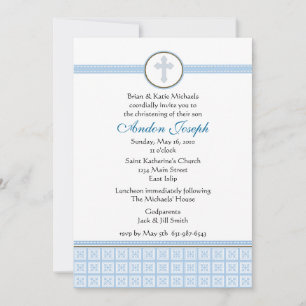 Invitation croisée Carré bleue