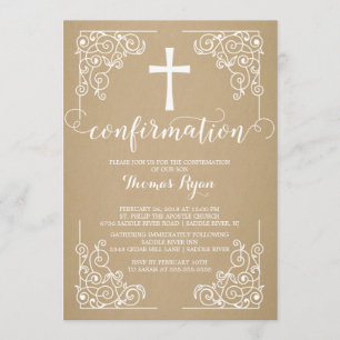 Invitation croisée moderne de confirmation de