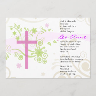 Invitation croisée sainte de coutume de baptême de