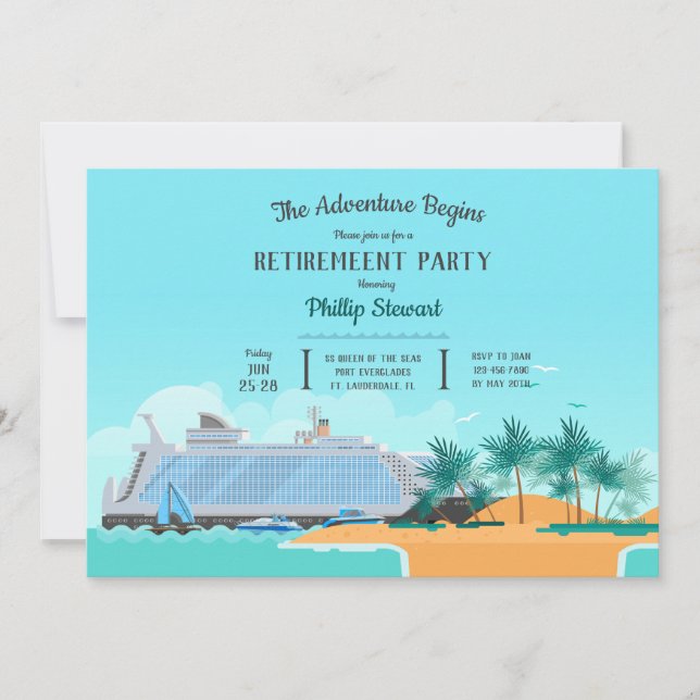 Invitation Croisiere bateau aventure (Devant)