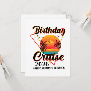 Invitation Croisière d'anniversaire 2026 Créer des souvenirs
