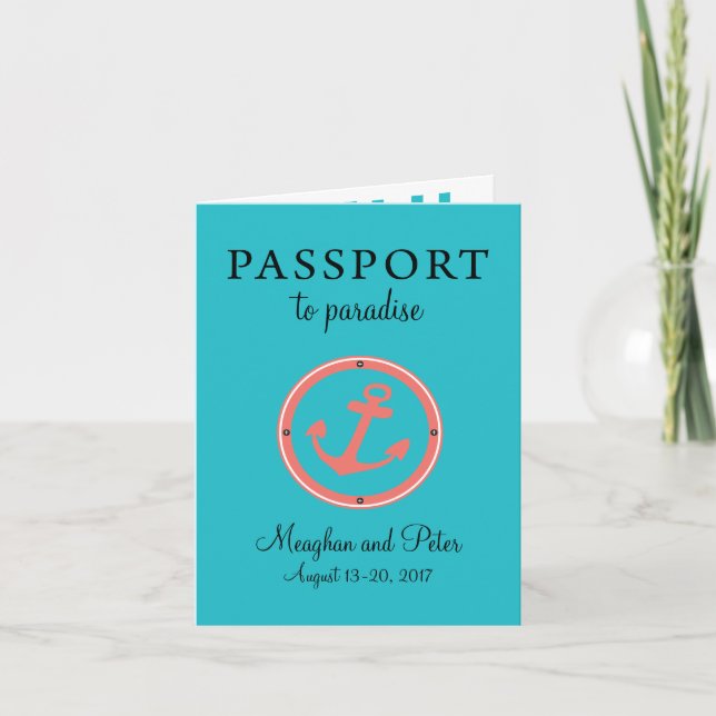 Invitation Croisière dans les Caraïbes occidentales Passeport (Devant)