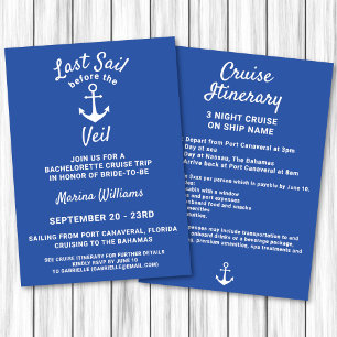 Invitation Croisière de Fiançailles Dernier Voyage Avant le V