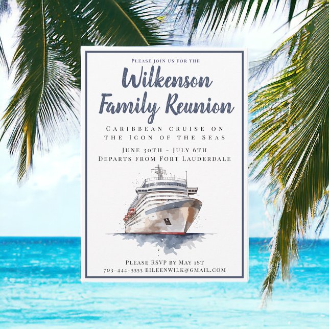 Invitation Croisière de Réunification de Famille / Navire de  (Créateur téléchargé)