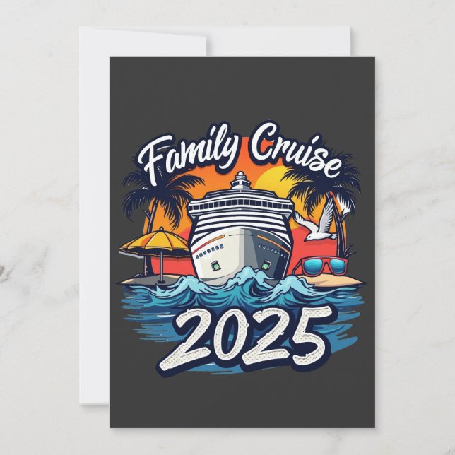 Invitation Croisière en famille 2025 Équipage de navire à app (Devant)