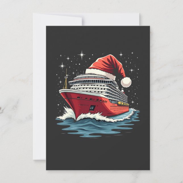Invitation Croisière familiale Croisière Navire Correspondanc (Devant)