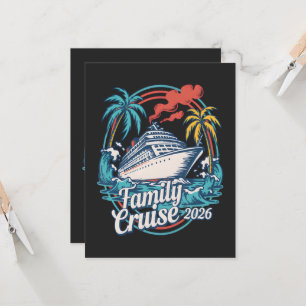Invitation Croisière familiale Vacances d'été à la plage 2026
