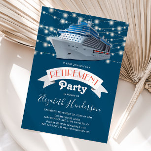Invitation Croisière pour une fête de retraite   Paquebot