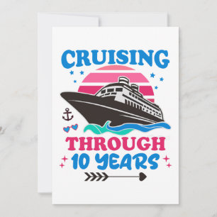 Invitation Croisière Sur 10 Ans Mariage
