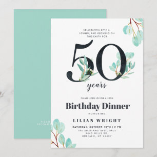 Invitation Croissance de 50 ans   50e anniversaire   Botaniqu
