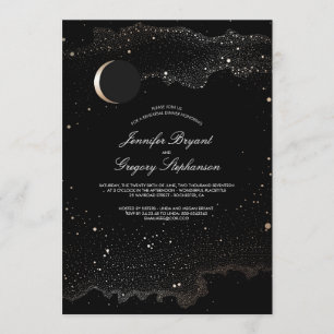 Invitation Croissant de lune et dîner de répétition d'étoiles