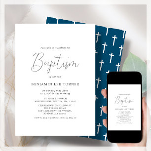 Invitation Croix bleue de la Marine   Baptême