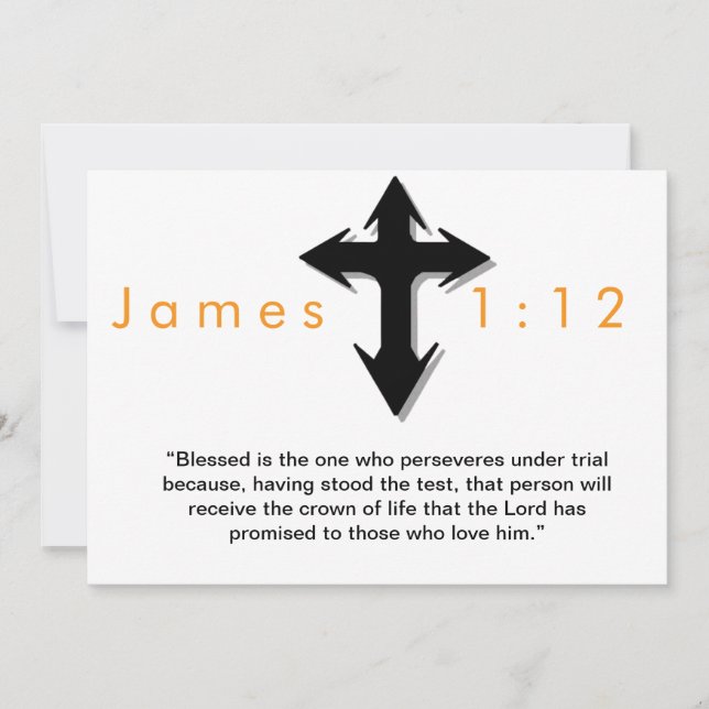 Invitation Croix-chrétienne Bousepée noire (Devant)