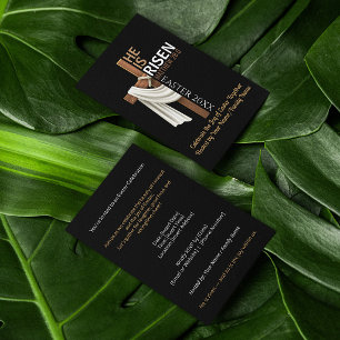 Invitation Croix de fête de Pâques personnalisée Il est ressu