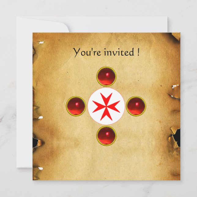 Invitation Croix de gemmes pour la 1ère communion / baptême r (Devant)