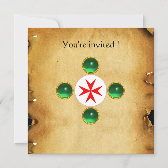 Invitation Croix de gemmes pour la 1ère communion / baptême v (Devant)