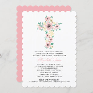 Invitation Croix de la première sainte communion