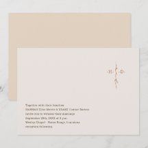 Croix de monogramme calligraphié pour mariage chré