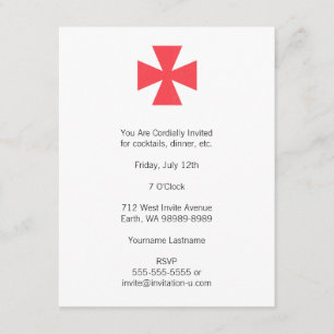 Invitation Croix des francs-maçons suédoises