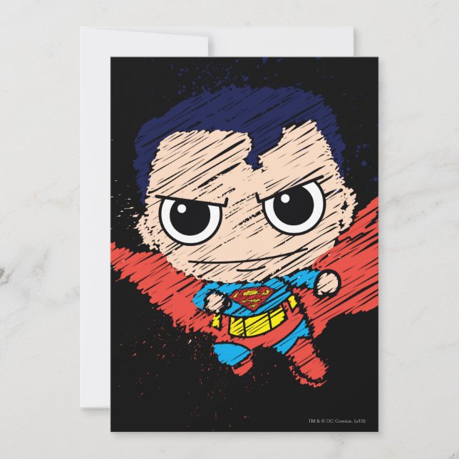 Invitation Croquis Mini Superman (Devant)