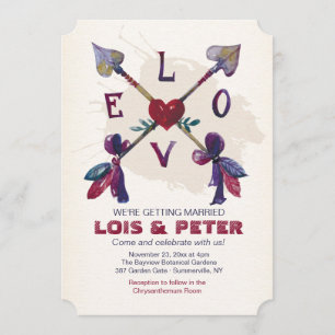 Invitation Crossed Love Flèches