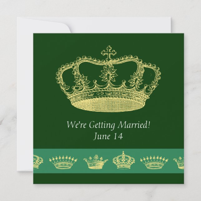 Invitation Crown Designs -  Vert (Devant)