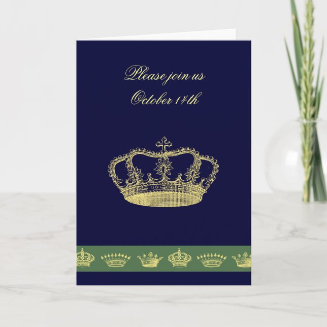 Invitation Crown Designs - Vert Olive (Devant)