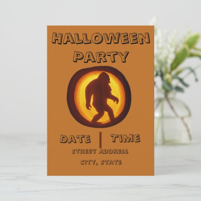 Invitation Cryptid Halloween Party— Rejoignez le Monster Mayh (Debout devant)