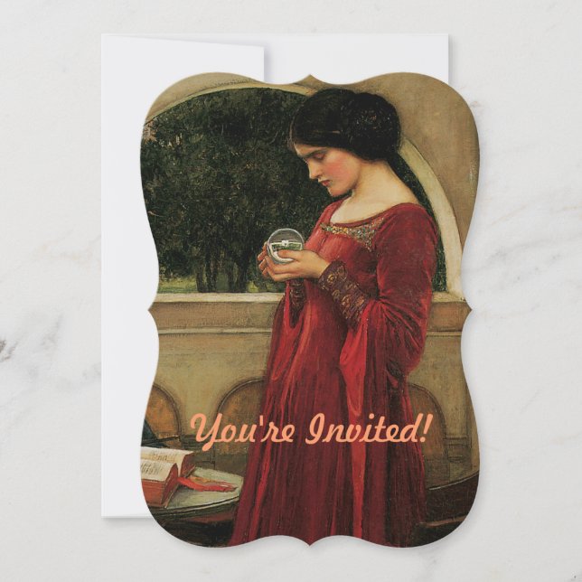 Invitation Crystal Ball Woman Waterhouse Peinture (Devant)