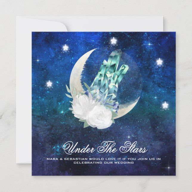 Invitation *~* CRYSTAL MOON GALAXY Website AR14 RSVP Mariage (Devant)