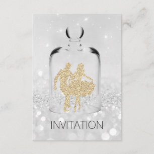 Invitation Crystals HoeDown Country Party Gris Gold Parties s