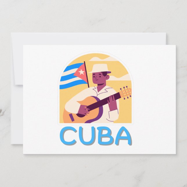 Invitation Cuba Salsa Vintage (Devant)