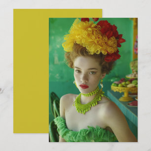 Invitation Cubana Verde Amarillo