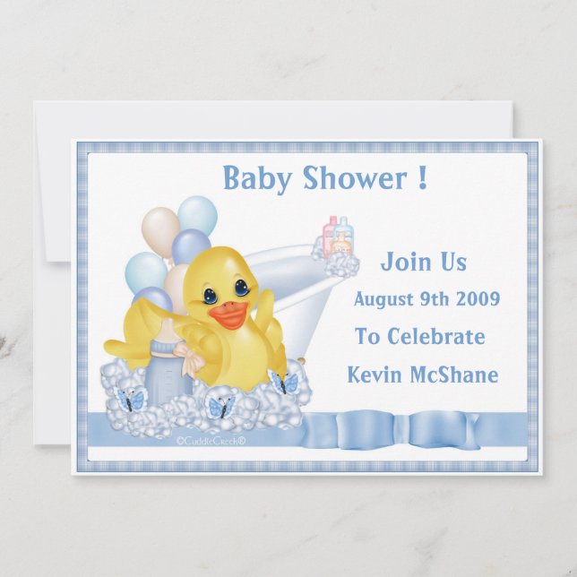 Invitation cuddleCreek® BathtubDucky (Devant)