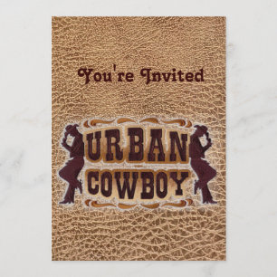 Invitation Cuir à outils occidental Urban Cowboy