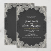 Cuir suédé noir mariage occidental en dentelle vin