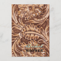 cuir travaillé motif western country cow-boy